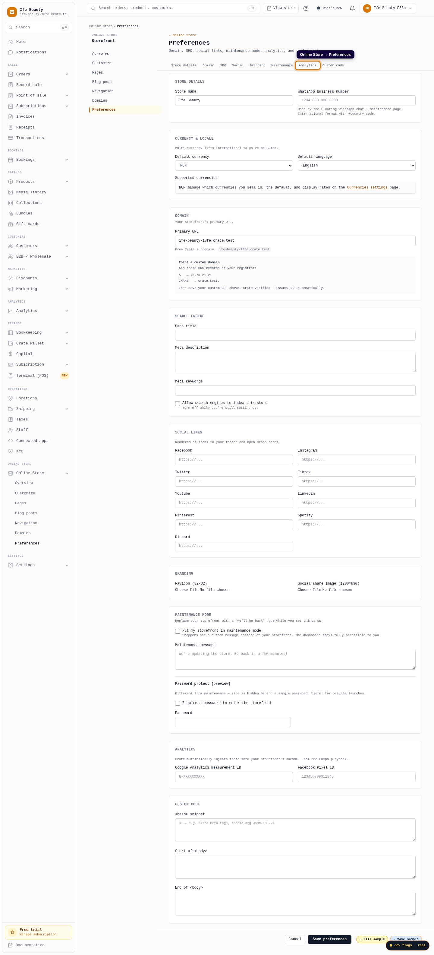 Add your Facebook Pixel: step 1 (web)