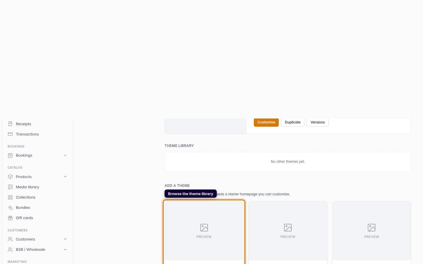 Change your store theme: step 3 (web)