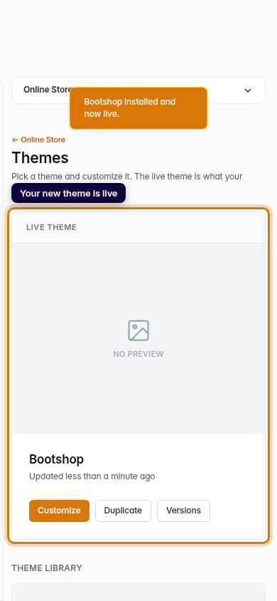 Change your store theme: step 5 (mobile)