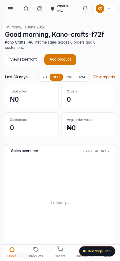 Set up free shipping: step 1 (mobile)