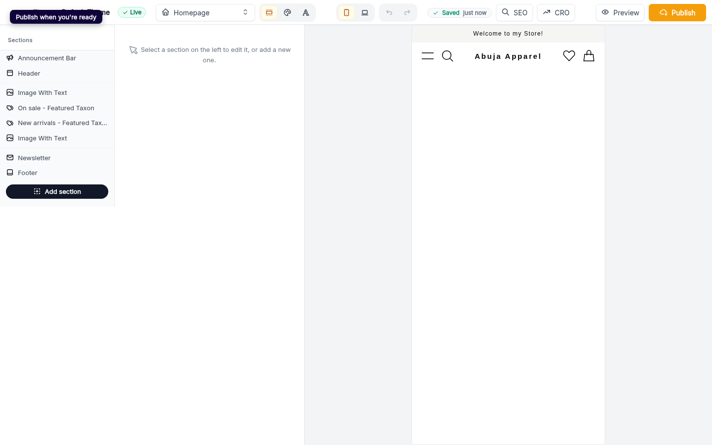 Customise your website: step 5 (web)