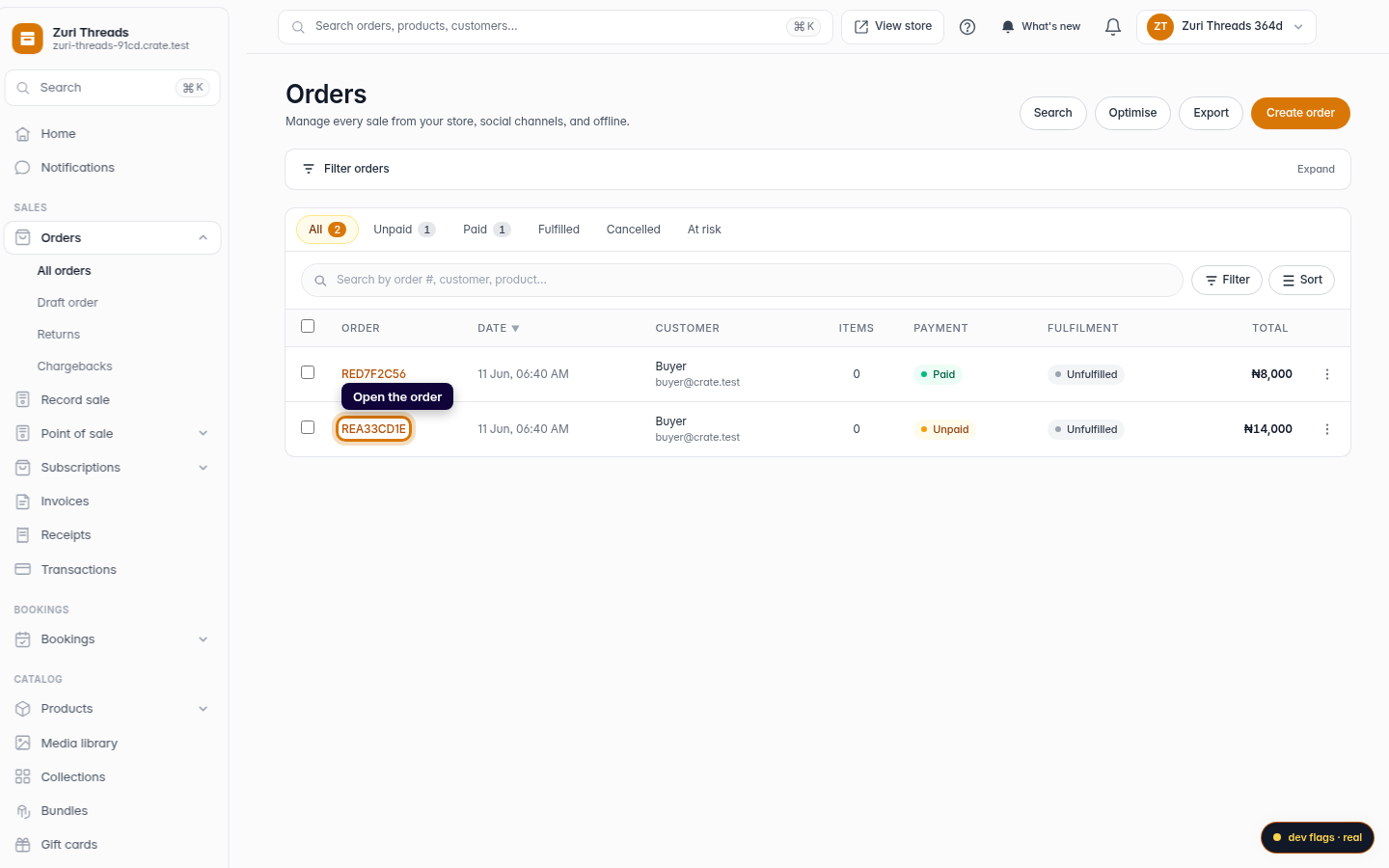 Download an invoice or receipt: step 2 (web)