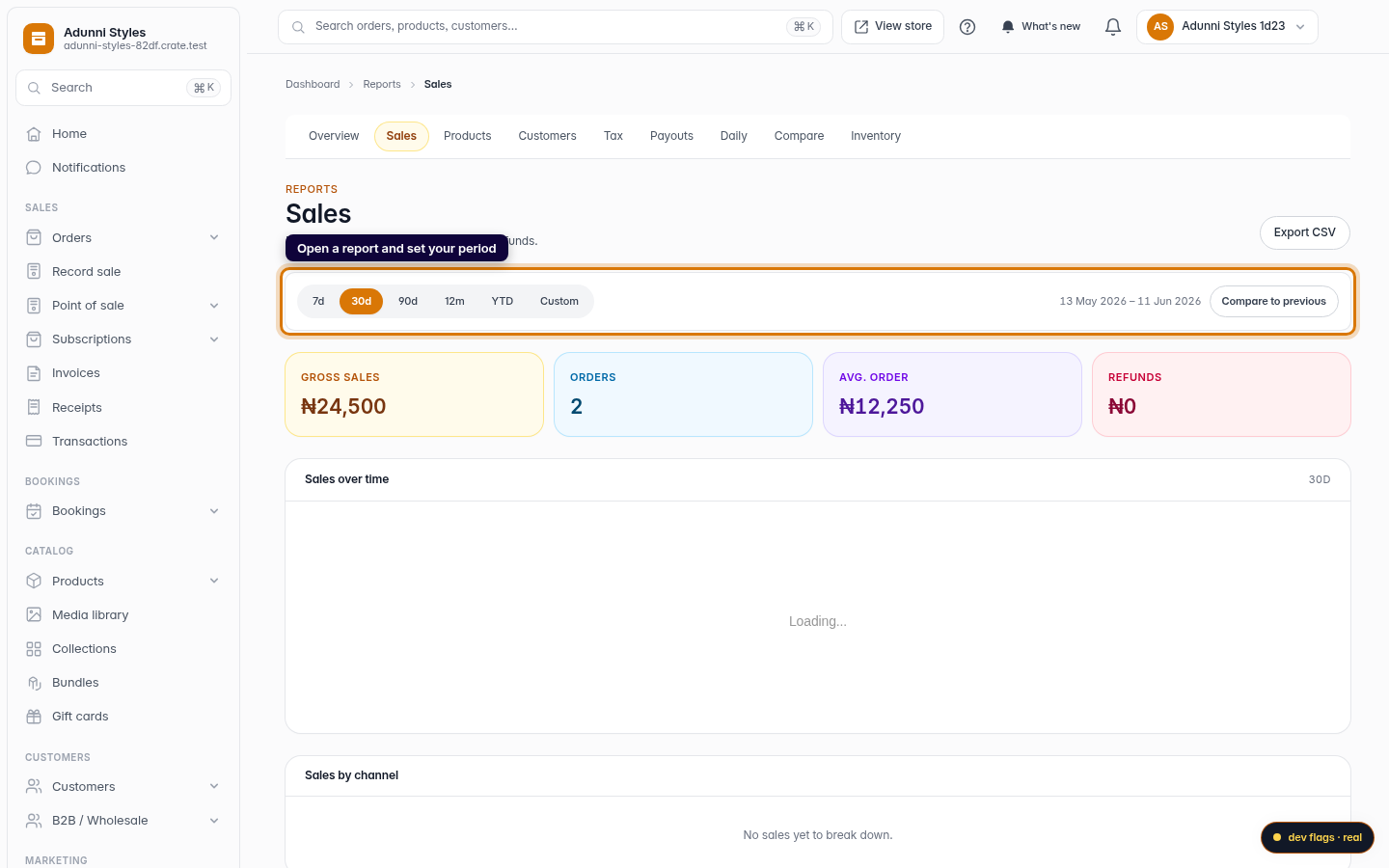 How to Compare Analytics by Date Range: step 1 (web)