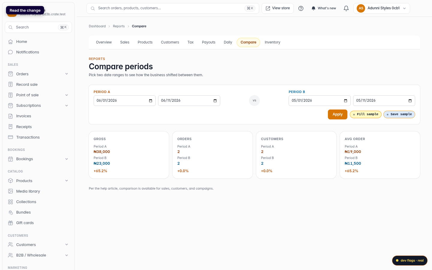 How To compare Analytics For Two Different Periods: step 6 (web)