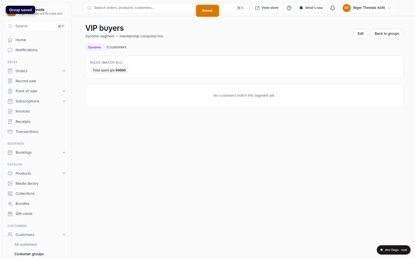 How to edit customer groups: step 4 (web)