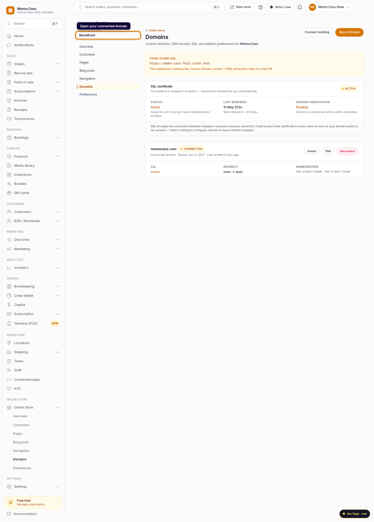 Edit a DNS record: step 1 (web)