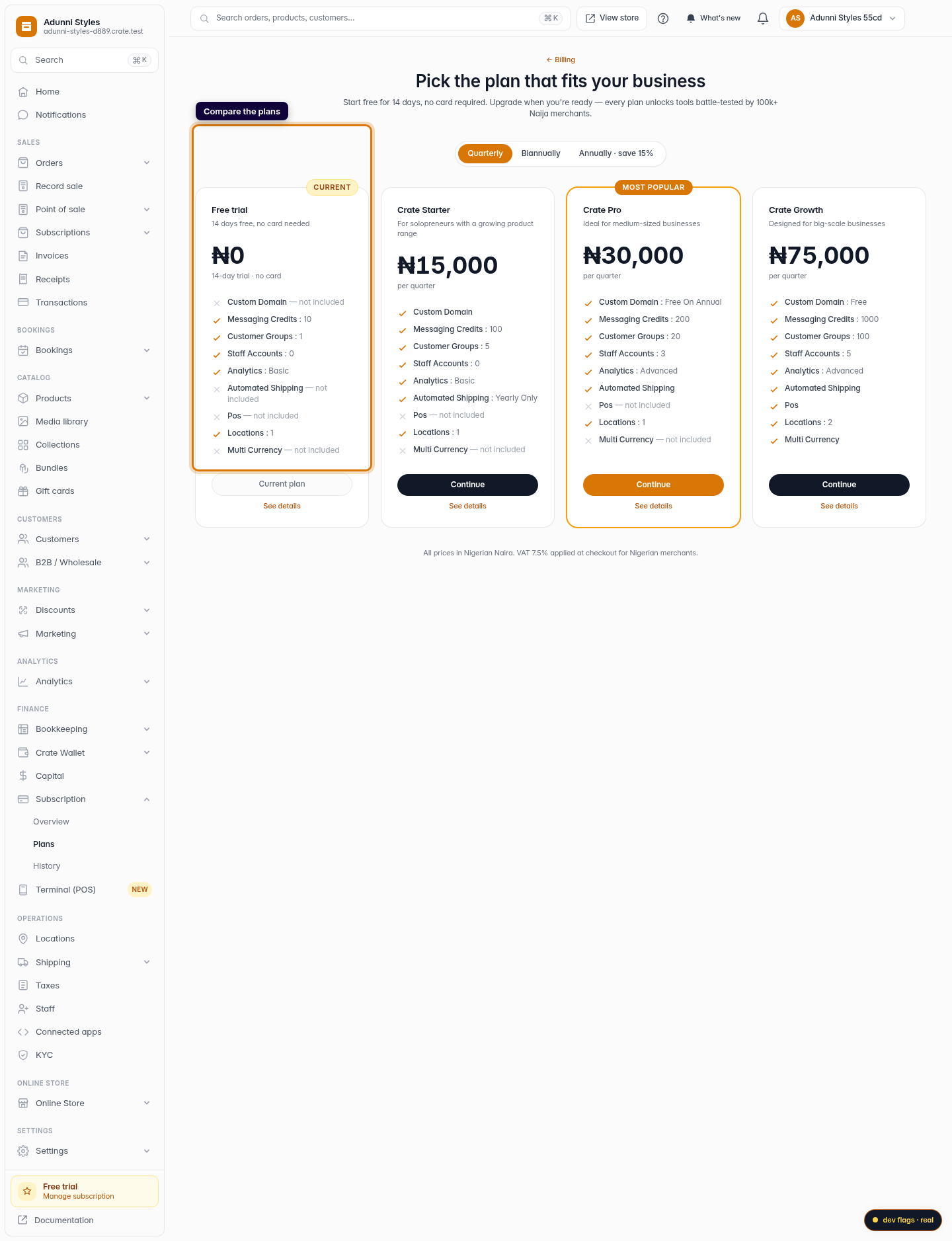 Subscribe to Premium: step 2 (web)