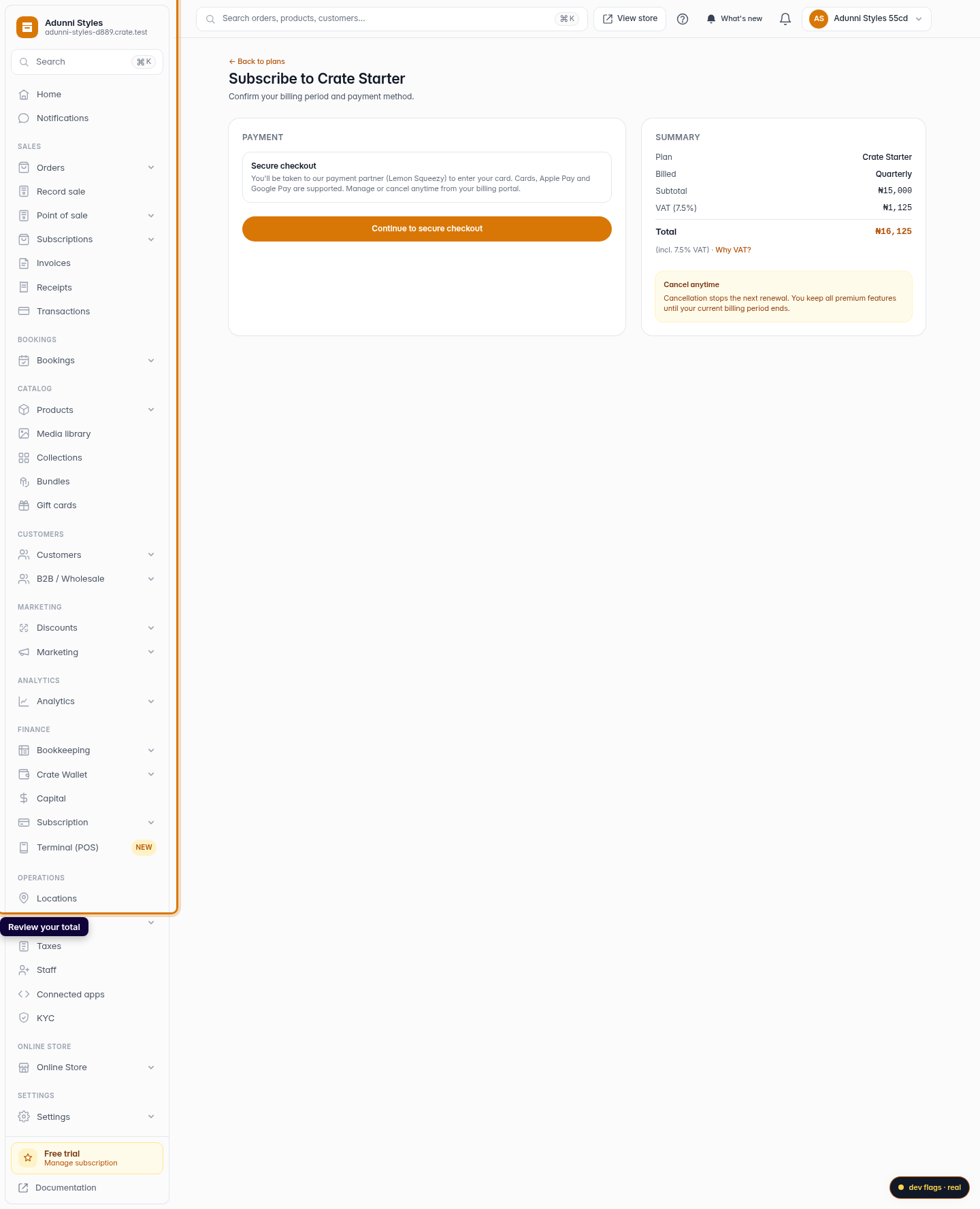 Subscribe to Premium: step 4 (web)