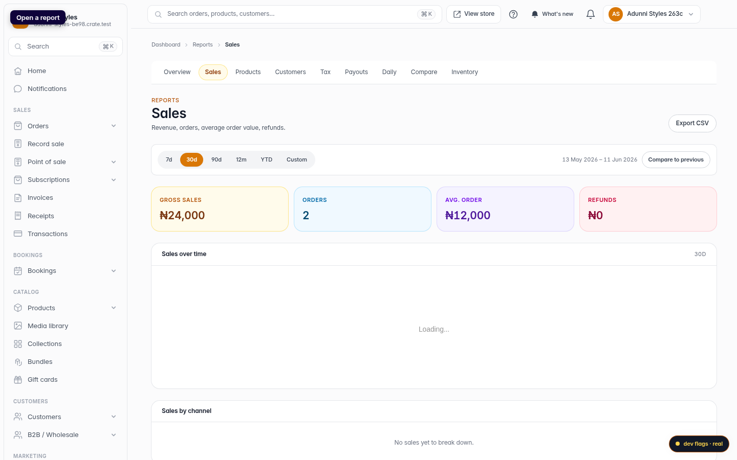 How To View Analytics For a Particular Period: step 1 (web)