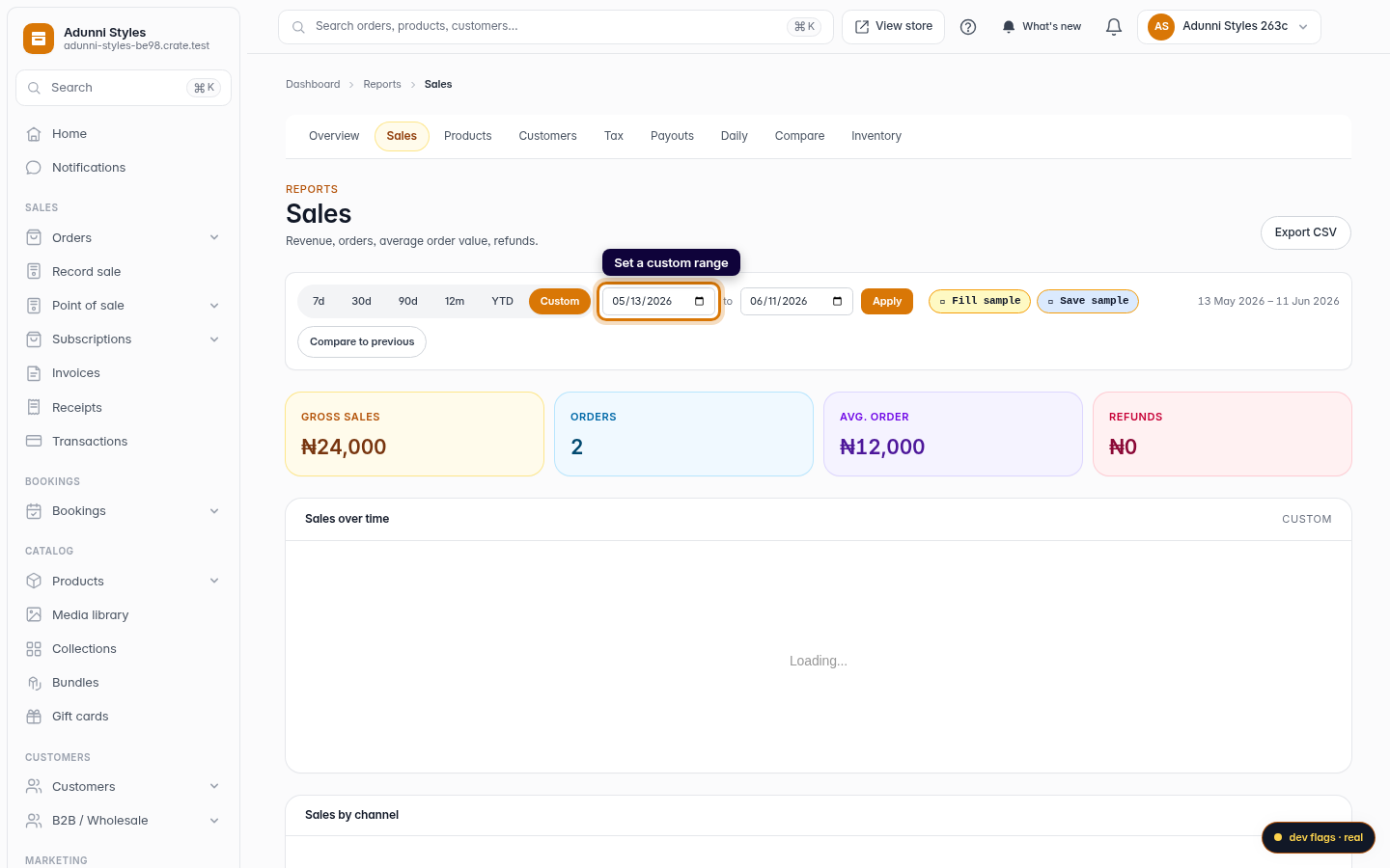 How To View Analytics For a Particular Period: step 4 (web)