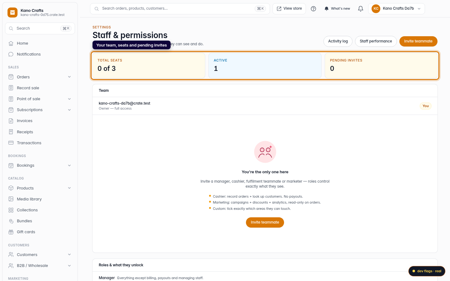 Invite a teammate: step 1 (web)
