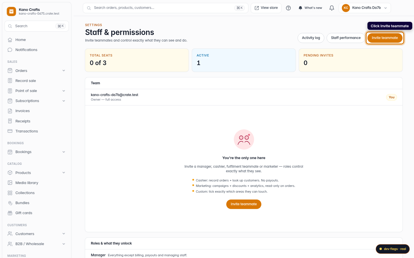 Invite a teammate: step 2 (web)