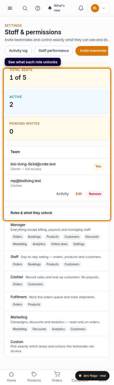 Manage your team: step 4 (mobile)