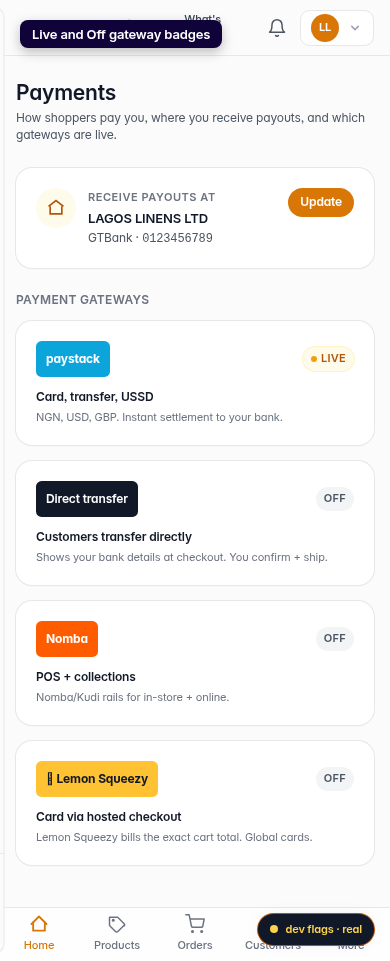 Payment methods: step 3 (mobile)