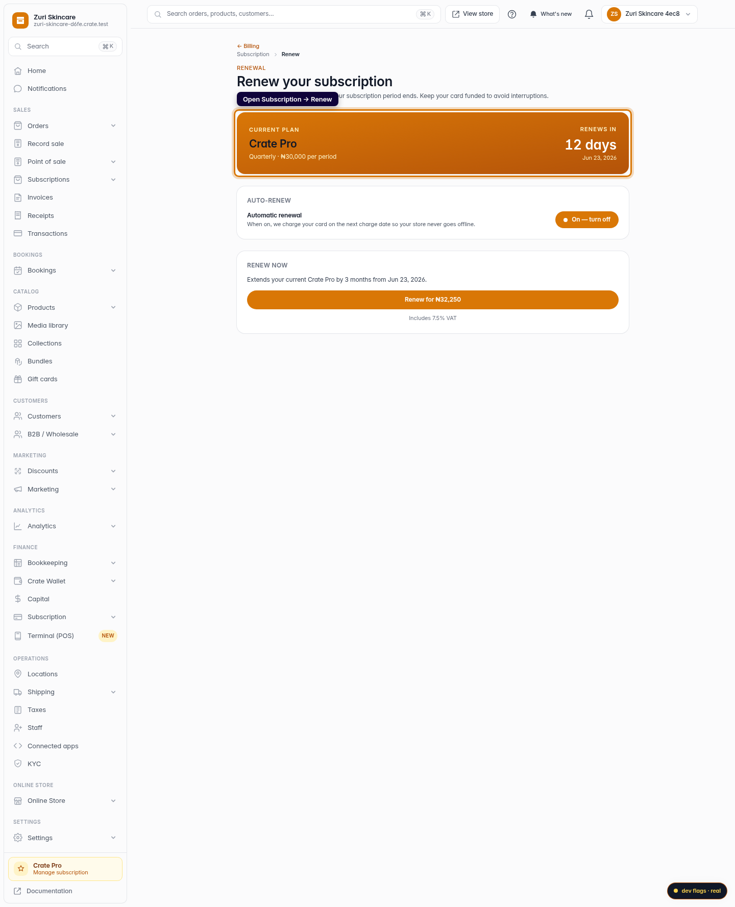Renew your subscription: step 1 (web)