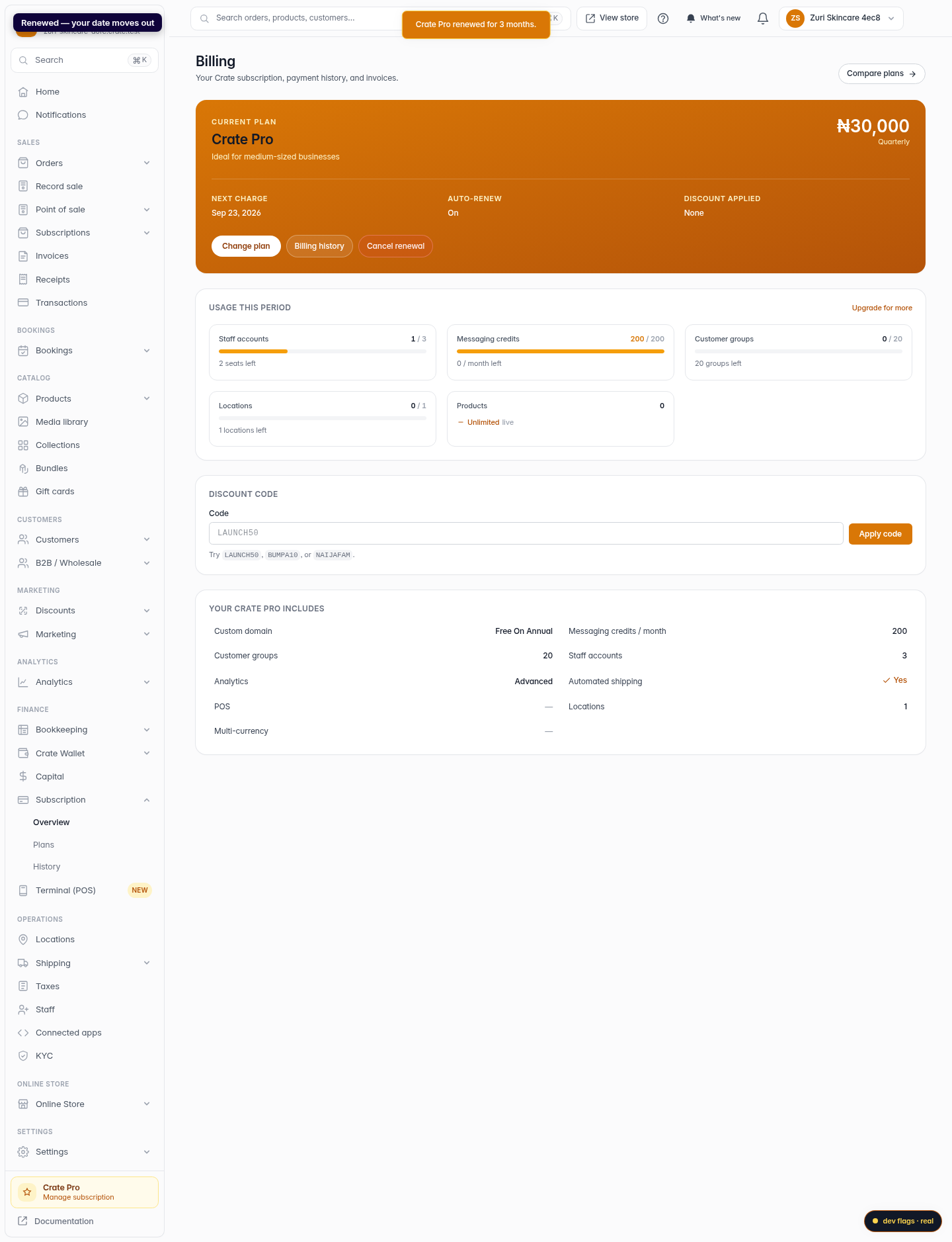 Renew your subscription: step 4 (web)