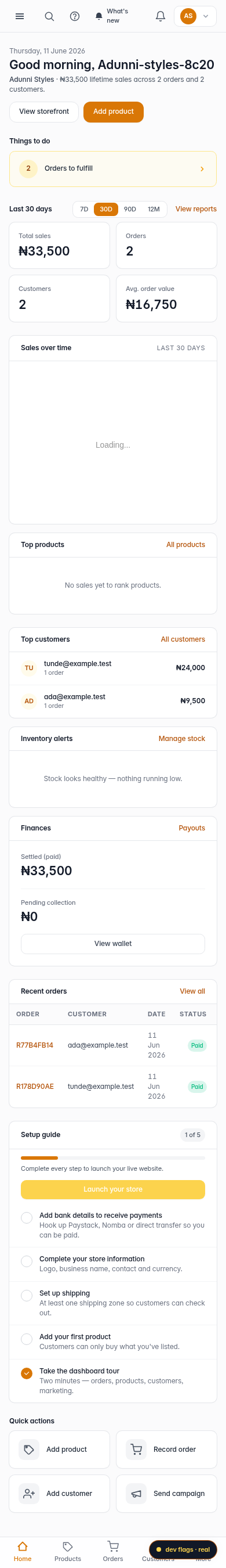 Review orders that need attention: step 1 (mobile)