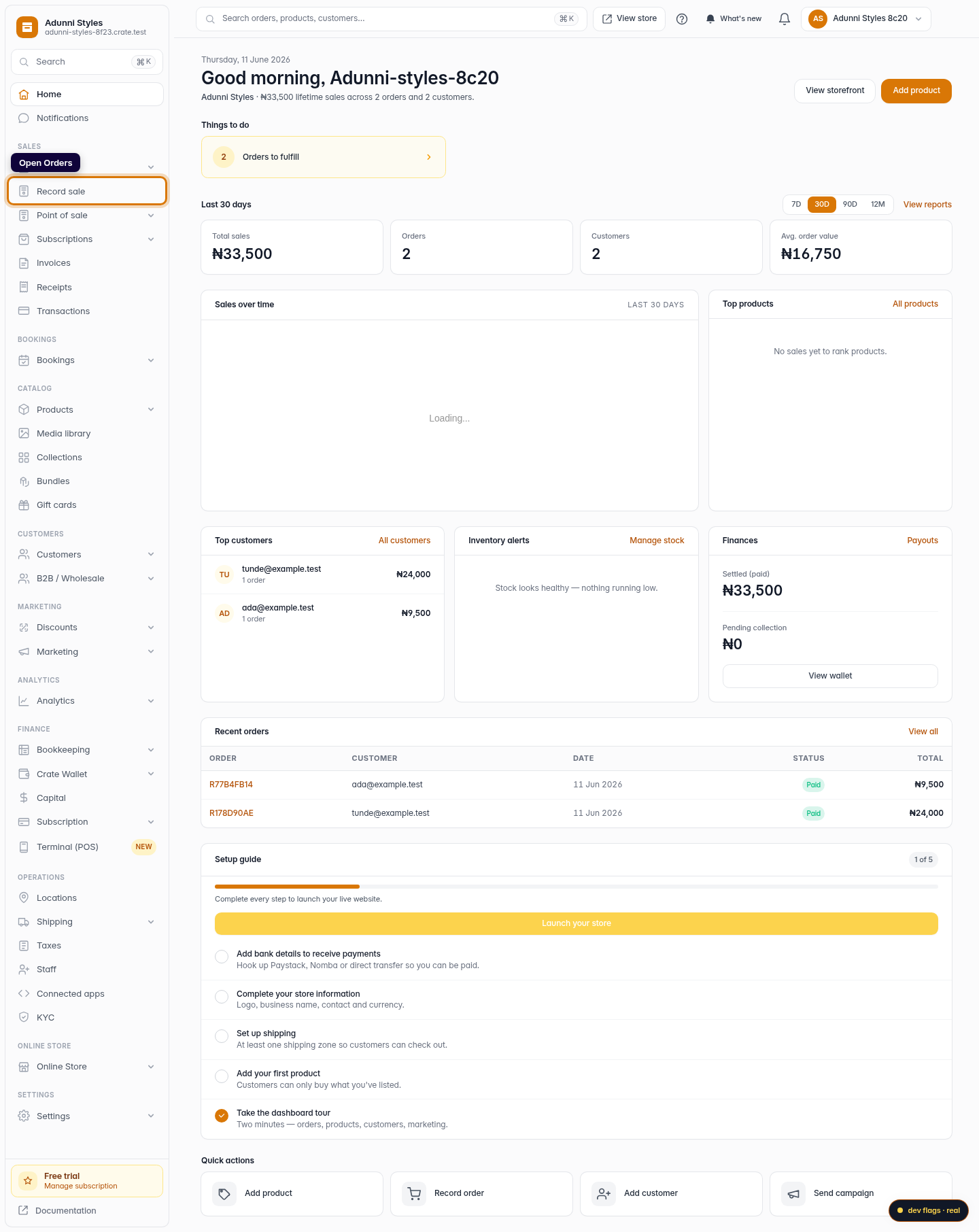 Review orders that need attention: step 1 (web)