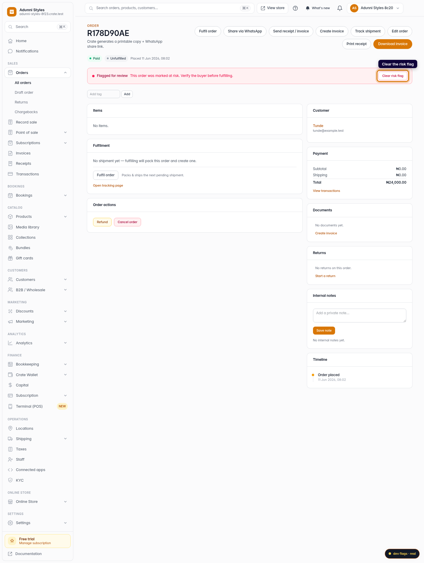 Review orders that need attention: step 4 (web)