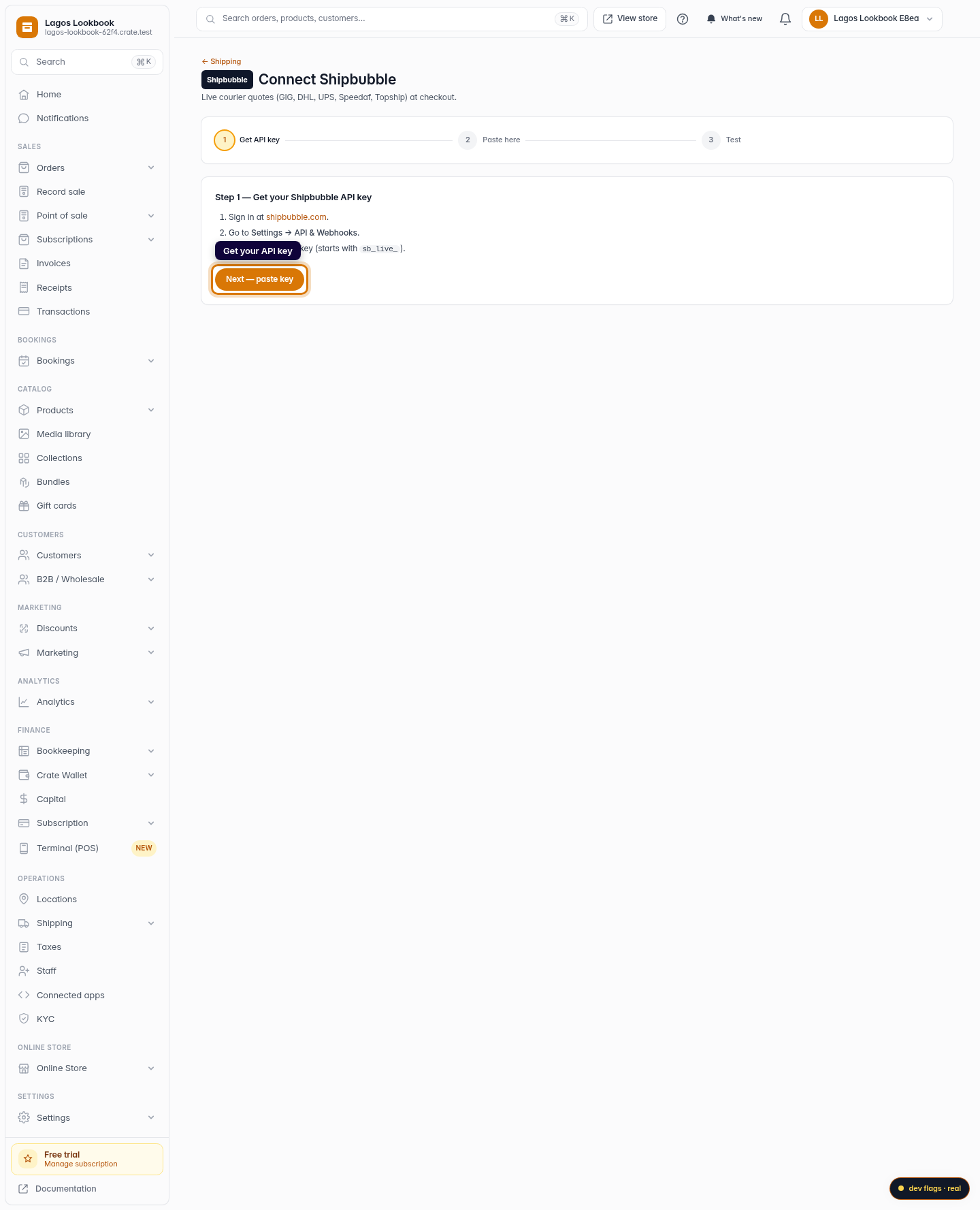 Set up automated shipping: step 3 (web)