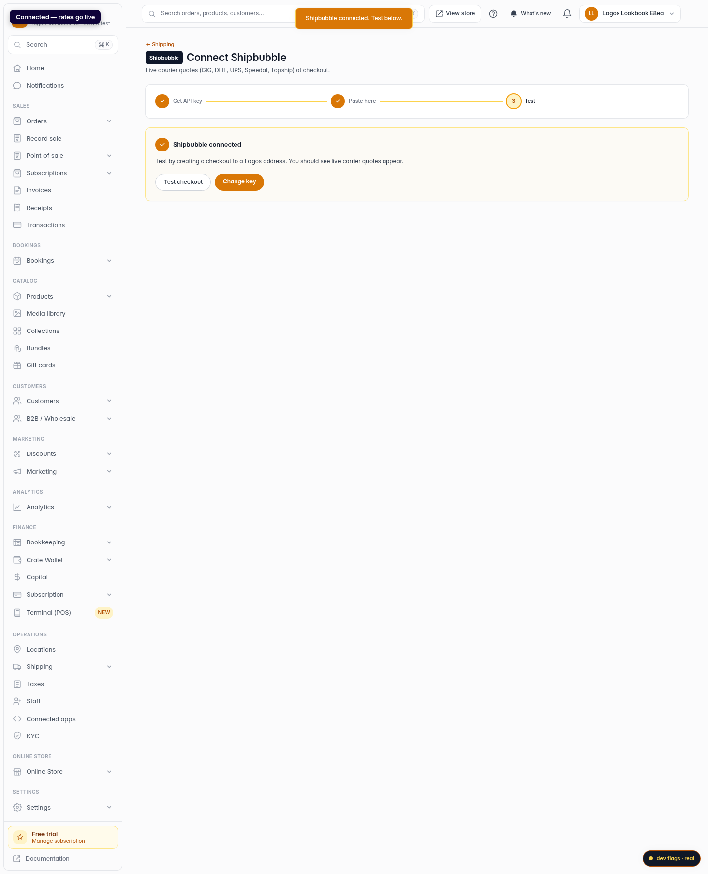 Set up automated shipping: step 5 (web)